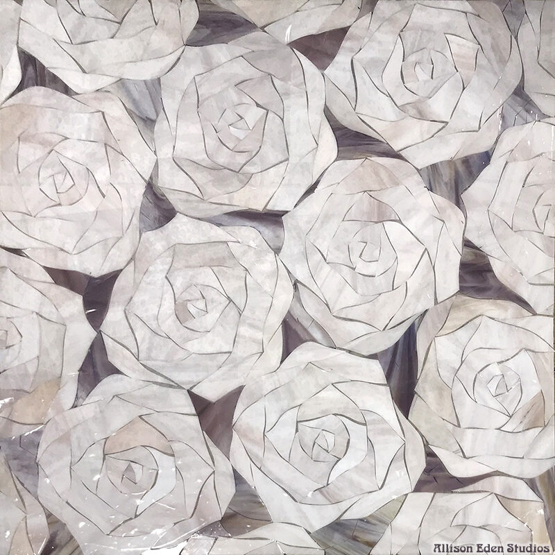 Allison Eden Lavender mosaic Roses in progress B wm
