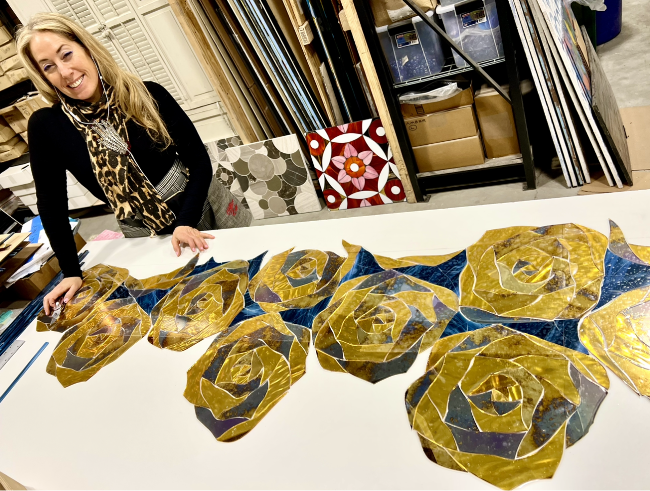 Allison Eden Studios Allison crafting gold interlocking roses