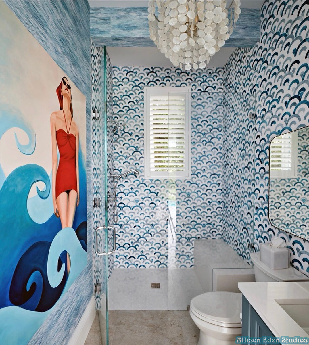 Allison Eden Studios Double Bubble Scallops Coastal Bath wm