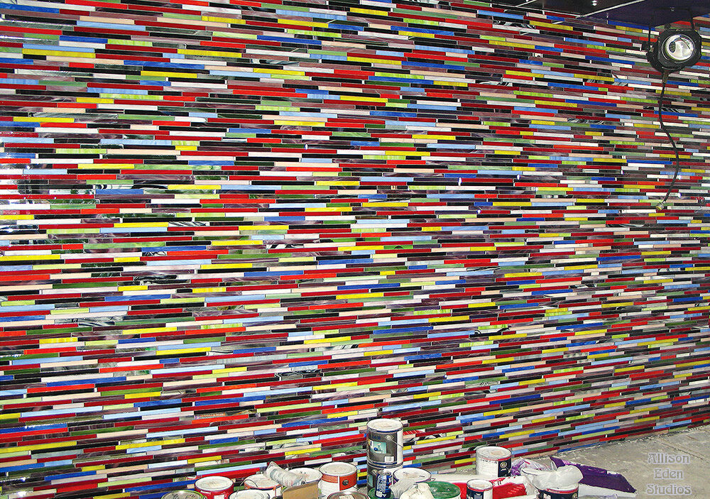 Allison Eden Studios Fantasma NYC colorful sticks with paint buckets wm