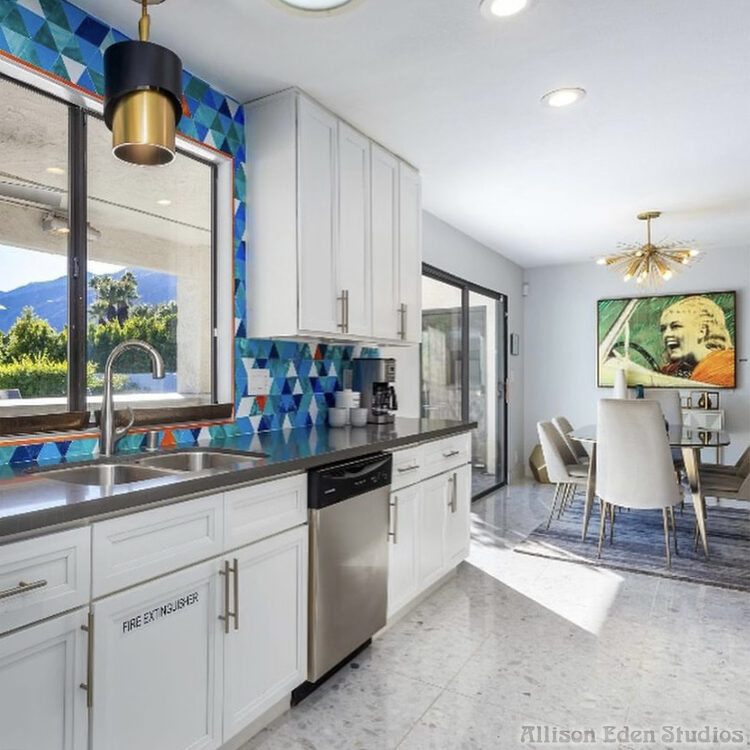 Allison Eden Studios Fina Palm Springs triangles backsplash wm