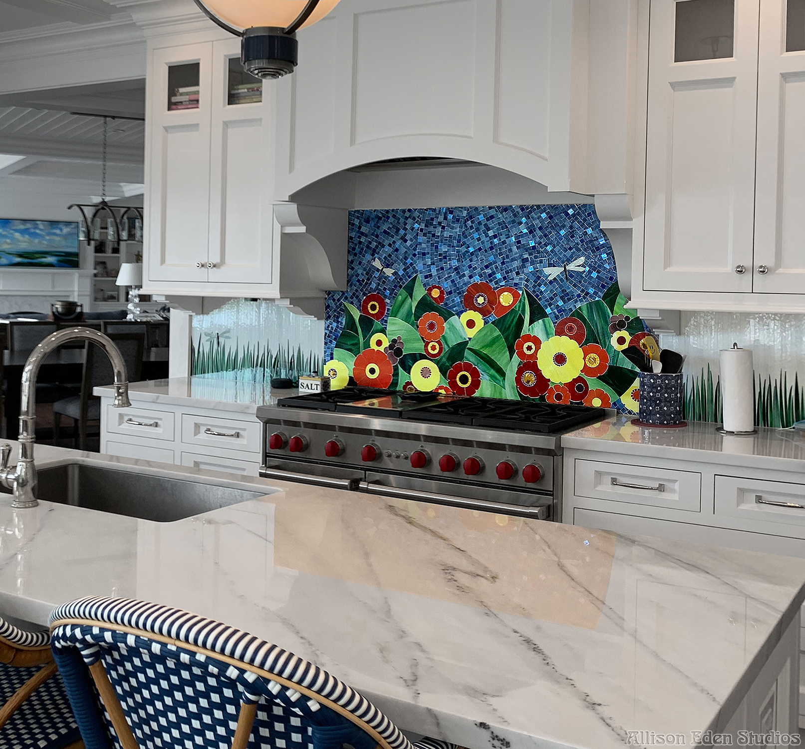 Allison Eden Studios Floral Scene Kitchen Backsplash 7 2020 wm