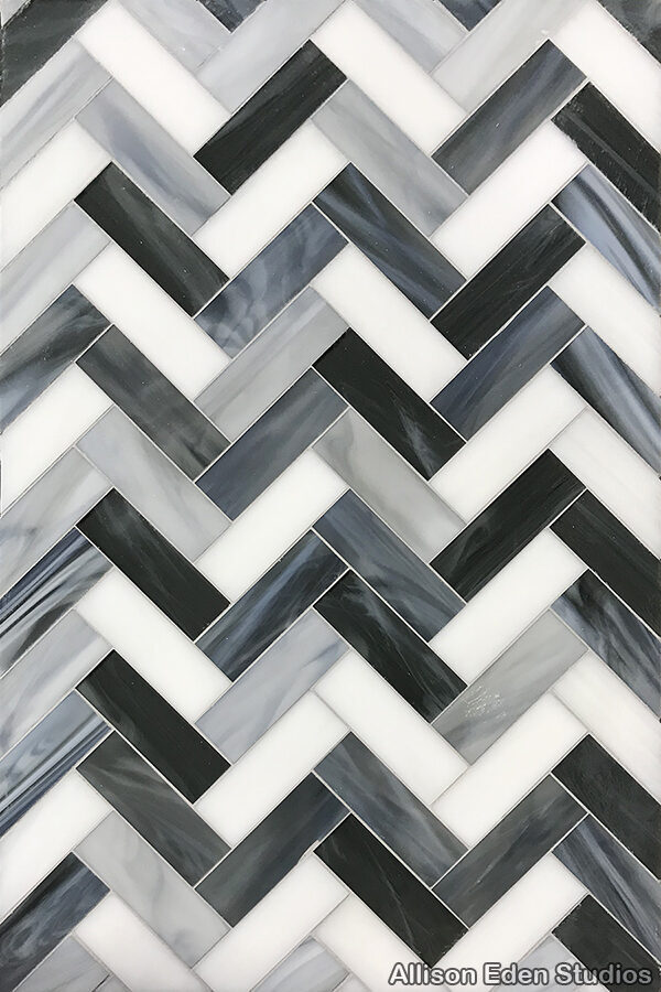 Allison Eden Studios Herringbone gray sk gray white
