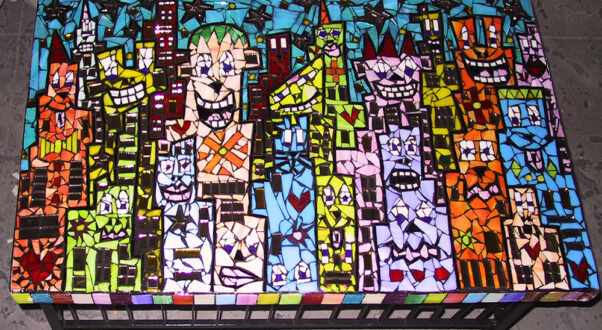 Allison Eden Studios NYC table with James Rizzi wm