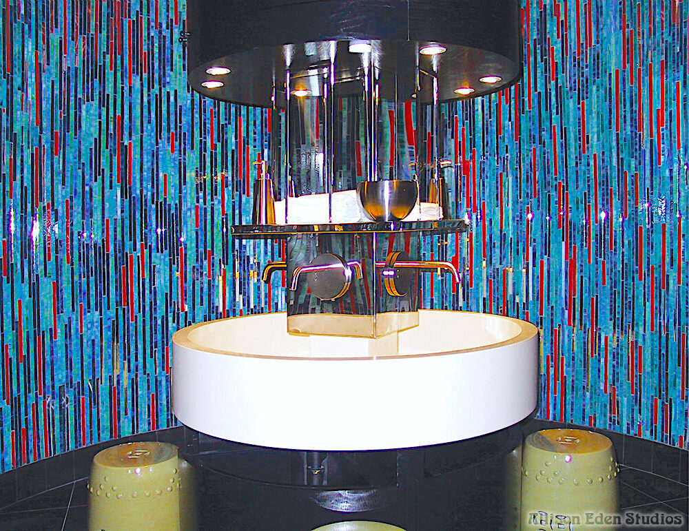 Allison Eden Studios ONO restaurant sticks glass mosaic wm