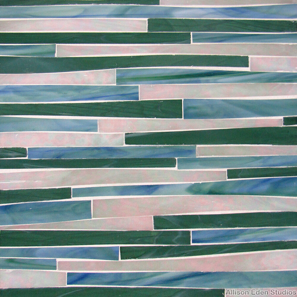 Allison Eden Studios Offset Grass blue green irid white wm