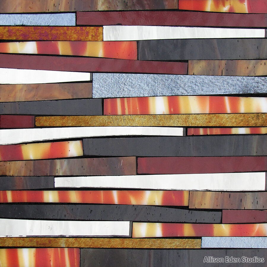 Allison Eden Studios Offset Grass gun metal orange baroque choc ripple red wm