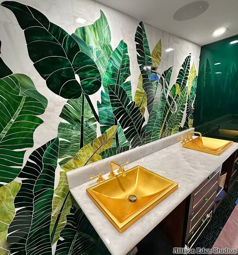 Allison Eden Studios Palm Beach Palm Leaf Bath