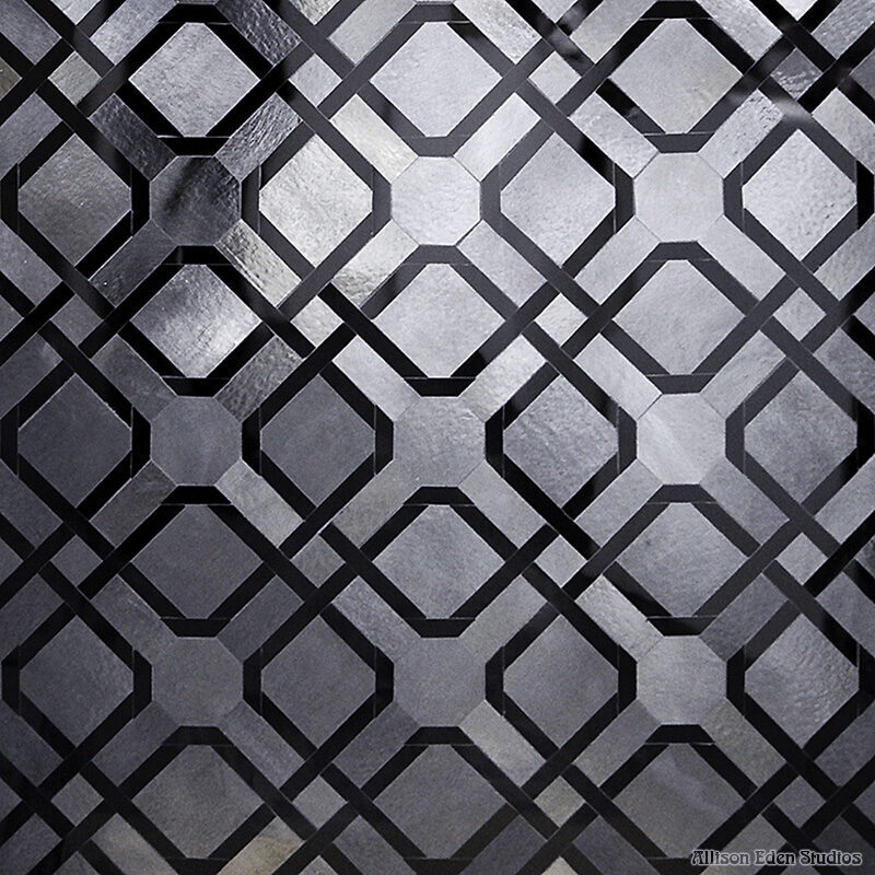 Allison Eden Studios Parquet in Midnight Black and Gun Metal