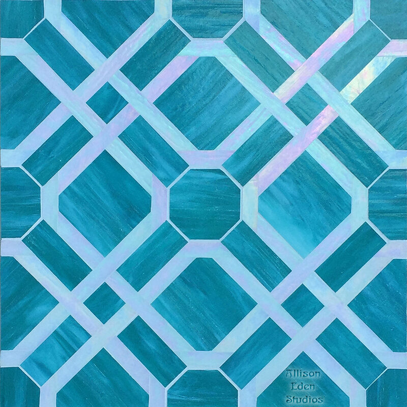 Allison Eden Studios Parquet iridescent white green WM 2