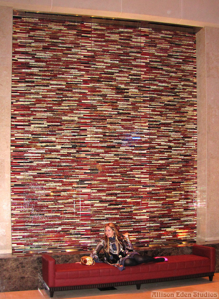 Allison Eden Studios Peabody Marriott Orlando water feature sticks mosaic tile wm