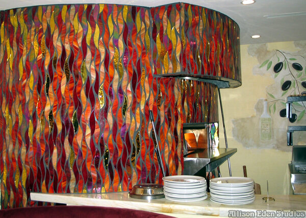 Allison Eden Studios Red Waves Pizza Oven wm