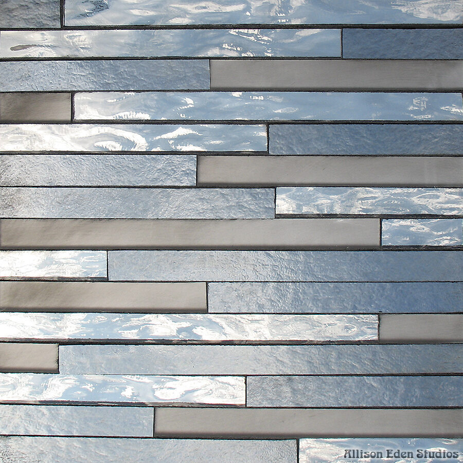 Allison Eden Studios Sticks gun matte ripple mirror mosaic tile wm