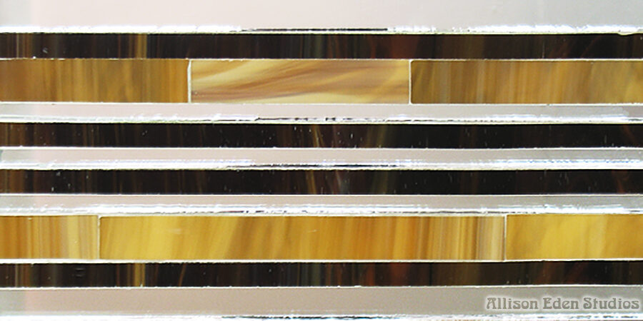 Allison Eden Studios Stripes Border mirror choc bone wm