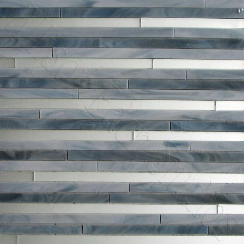 Allison Eden Studios Stripes Grays Brushed Mirror wm