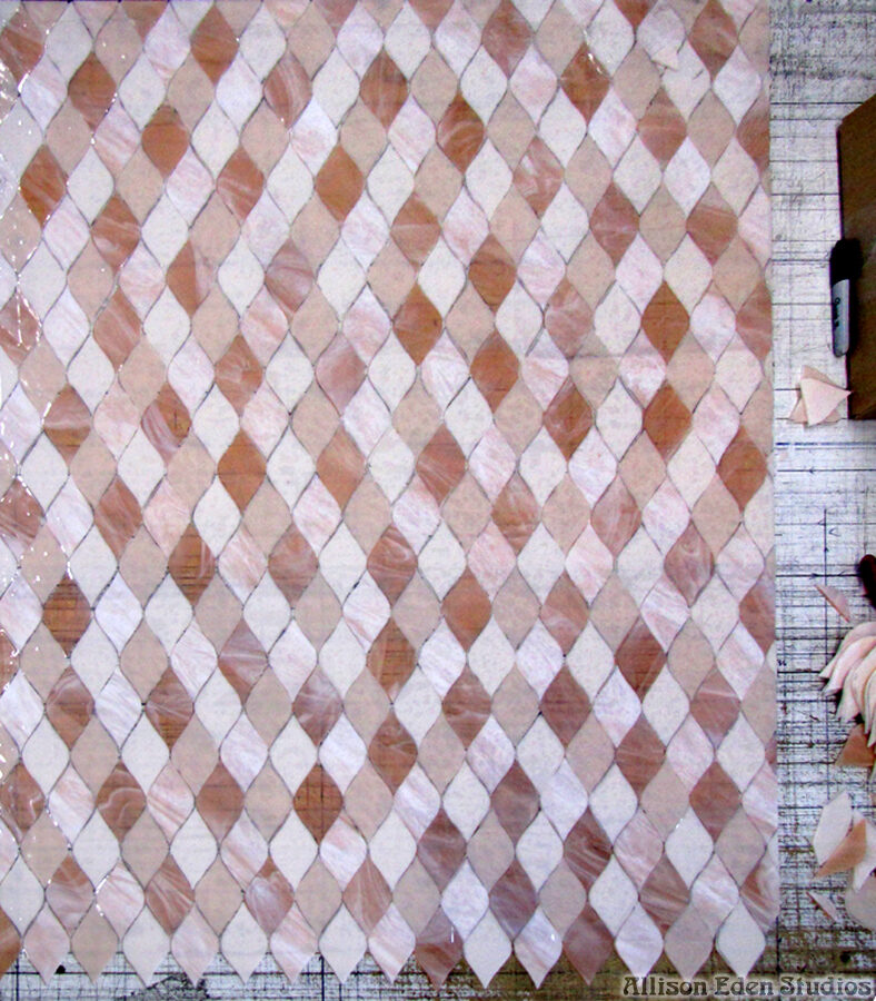 Allison Eden Studios The Fez Pinks Peach mosaic tile wm