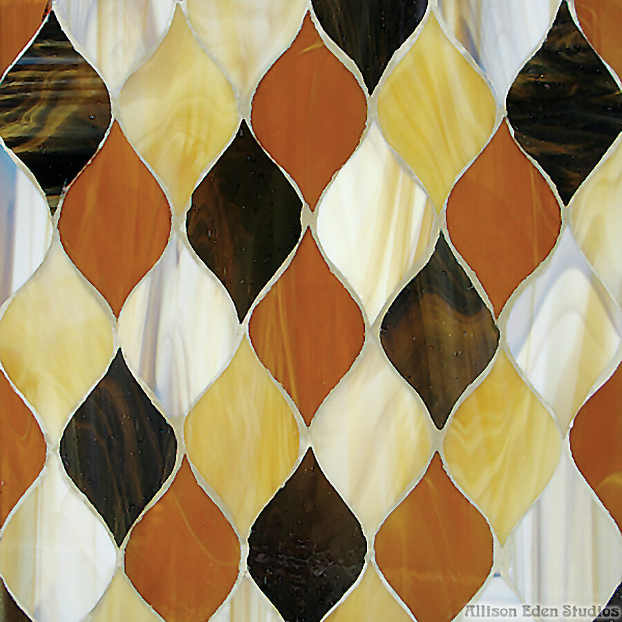 Allison Eden Studios The Fez amber bone choc mosaic tile wm