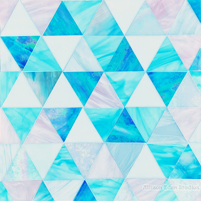 Allison Eden Studios Triangles blue pink white wm