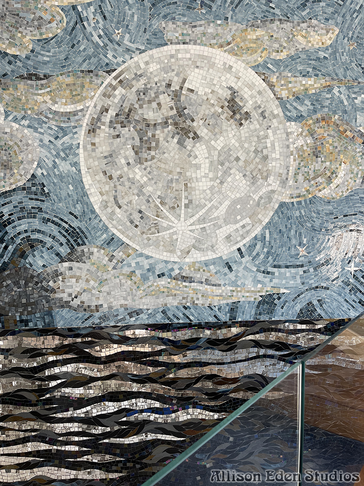 Allison Eden Studios Villa Luna Monn Mosaic Mural wm