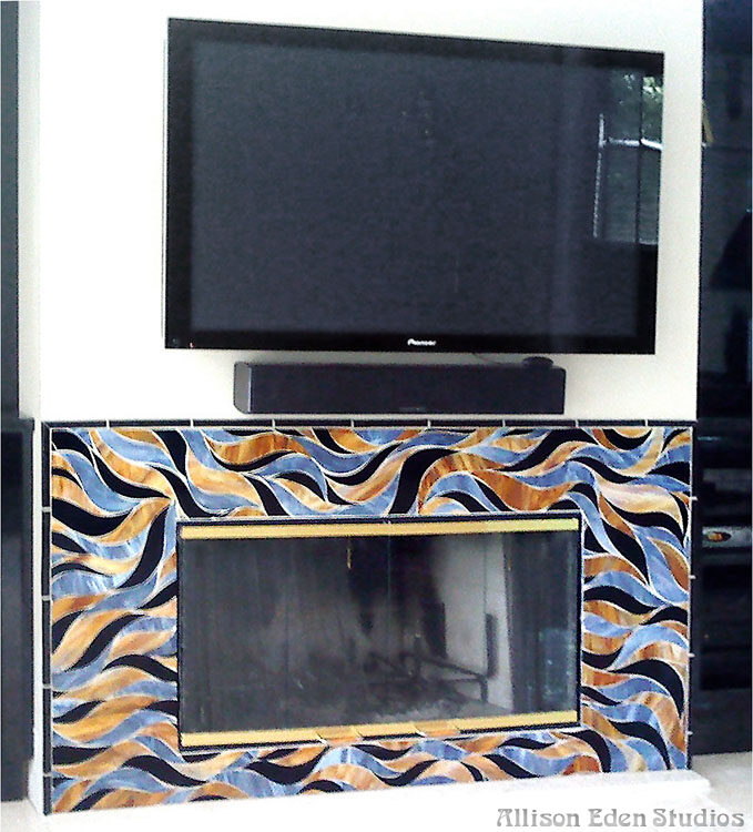 Allison Eden Studios Waves Fireplace Surround wm