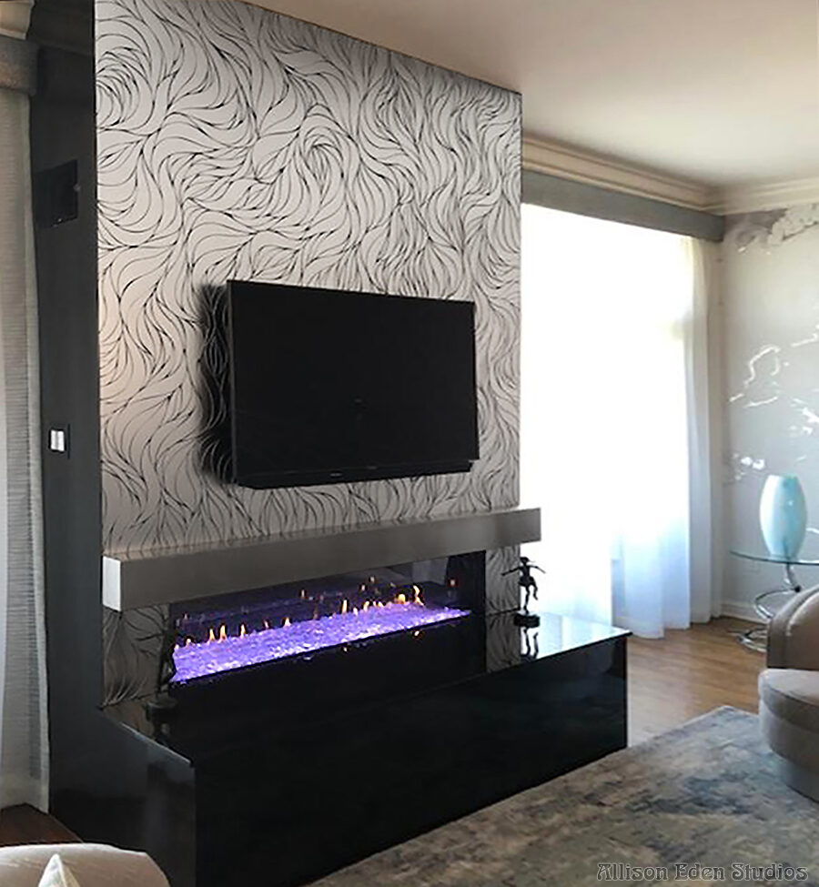 Allison Eden Studios Waves fireplace 3b