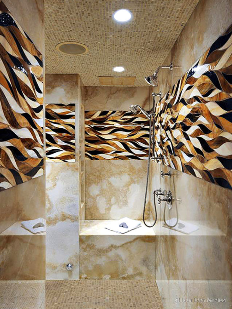 Allison Eden Studios Waves pattern bath wm