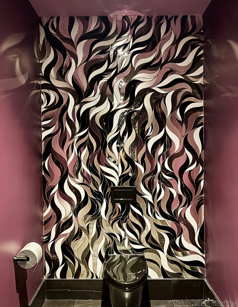 Allison Eden Studios Waves powder room wm