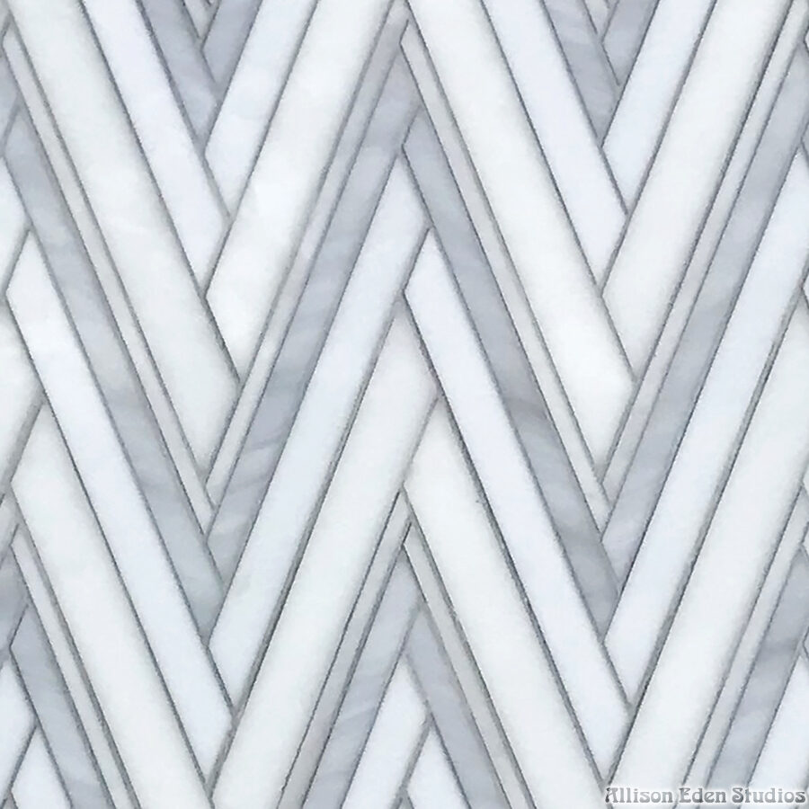 Allison Eden Studios Zig Zag Pavlova mosaic gray white wm