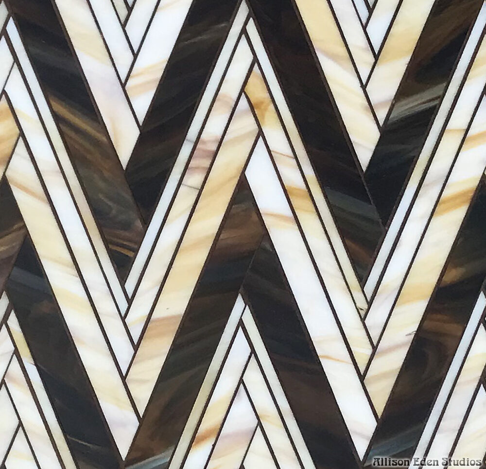 Allison Eden Studios Zig Zag choc bone Truffle mosaic wm