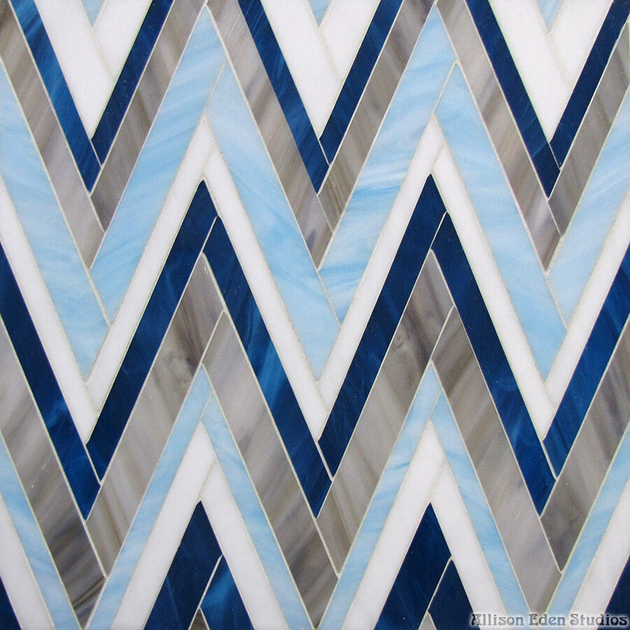 Allison Eden Studios Zig Zag dk blue lt blue gray white wm