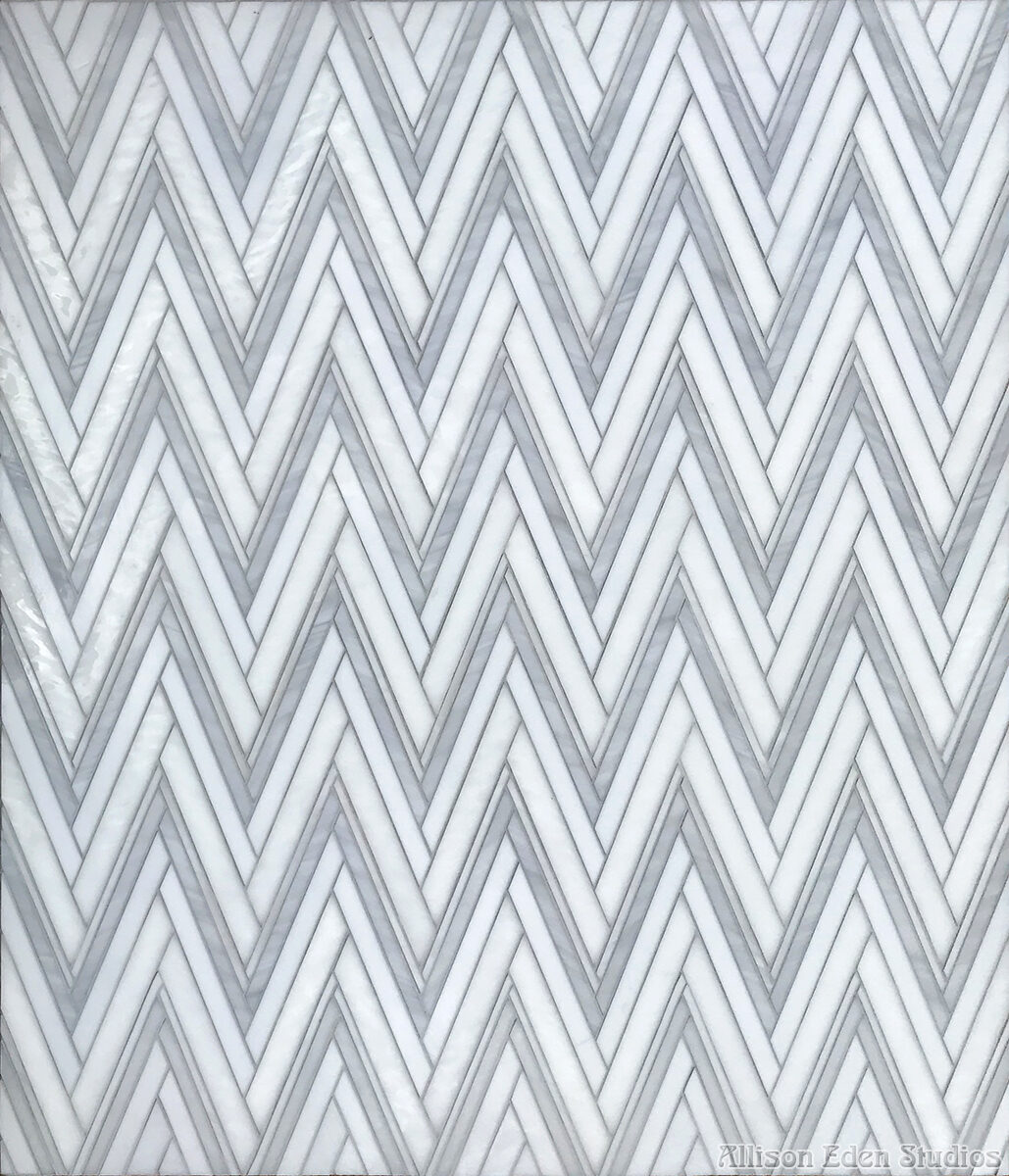 Allison Eden Studios Zig Zag gray white 36 X 42 wm