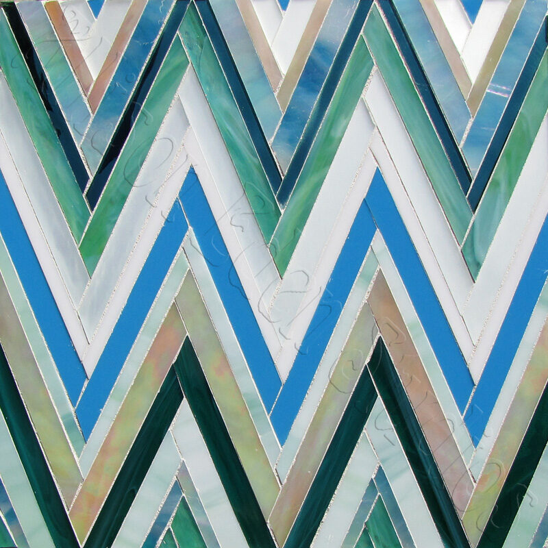 Allison Eden Studios Zig Zag mosaic tile Blue Green wm