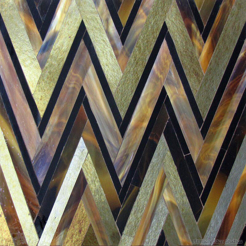 Allison Eden Studios ZigZag choc bone distressed gold wm