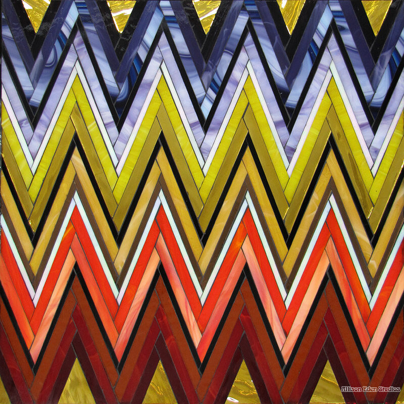 Allison Eden Studios ZigZag reg yellow orange acapulco purple