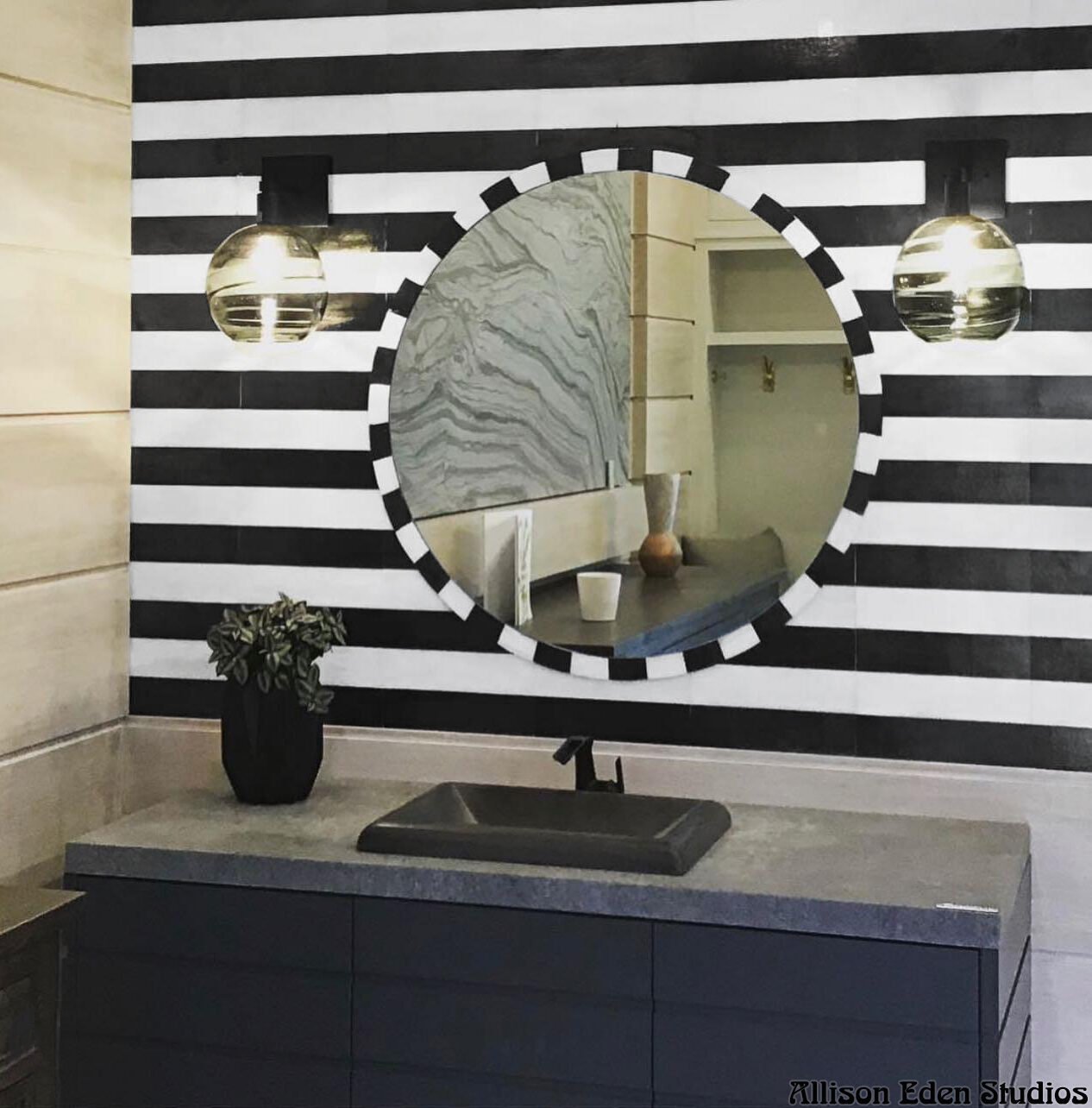 Allison Eden Studios black and white stripes 2 wm