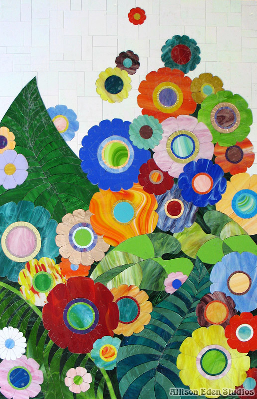 Allison Eden Studios floral mural 36 X 48 wm