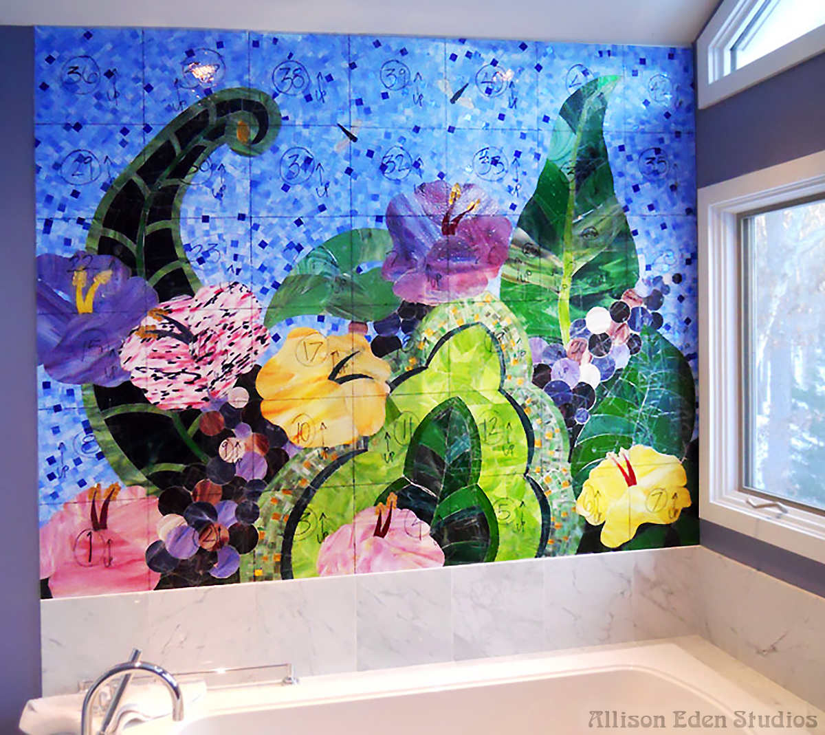Allison Eden Studios floral mural installation wm