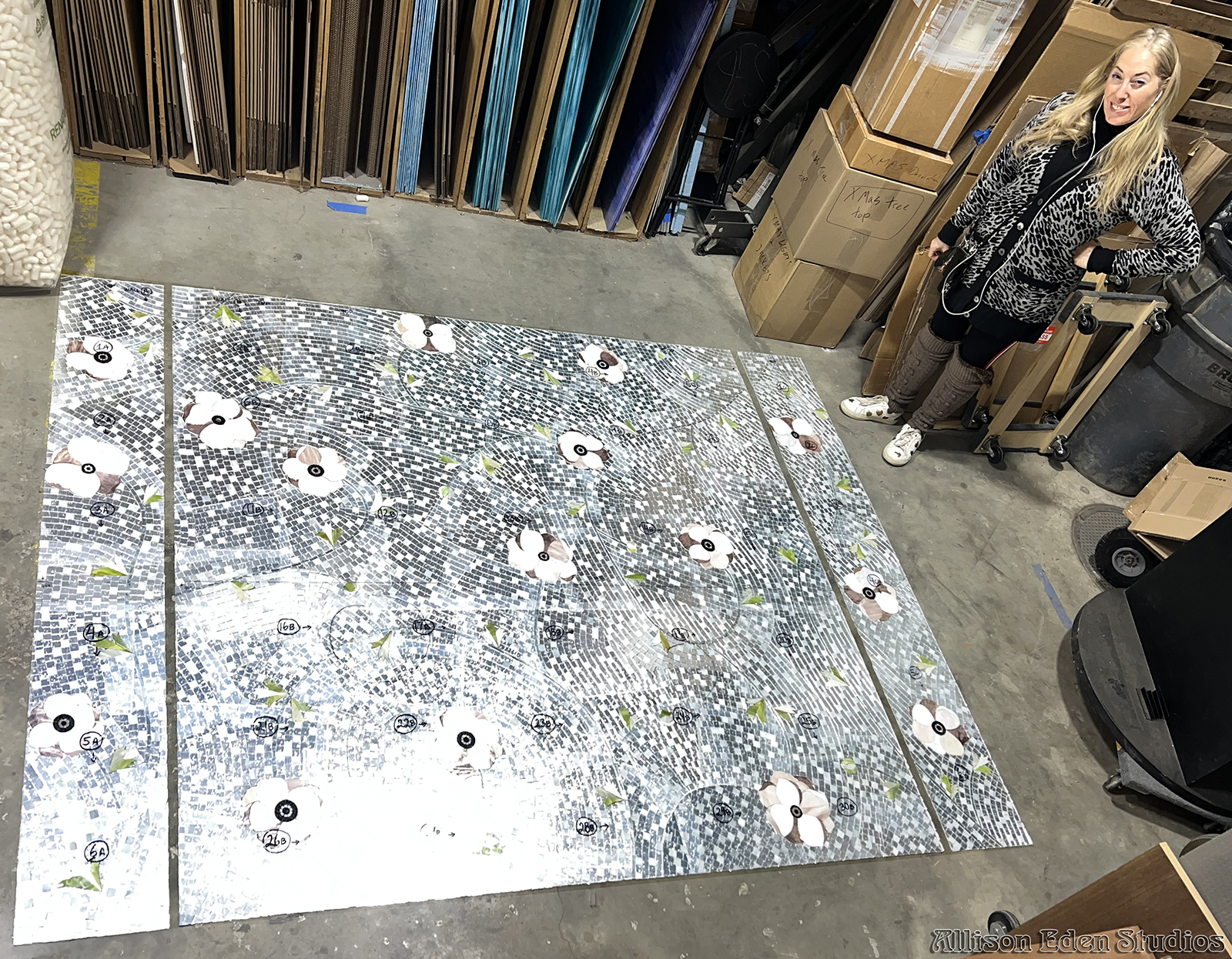 Allison Eden Studios floral with mirror in progress 1 2026 wm