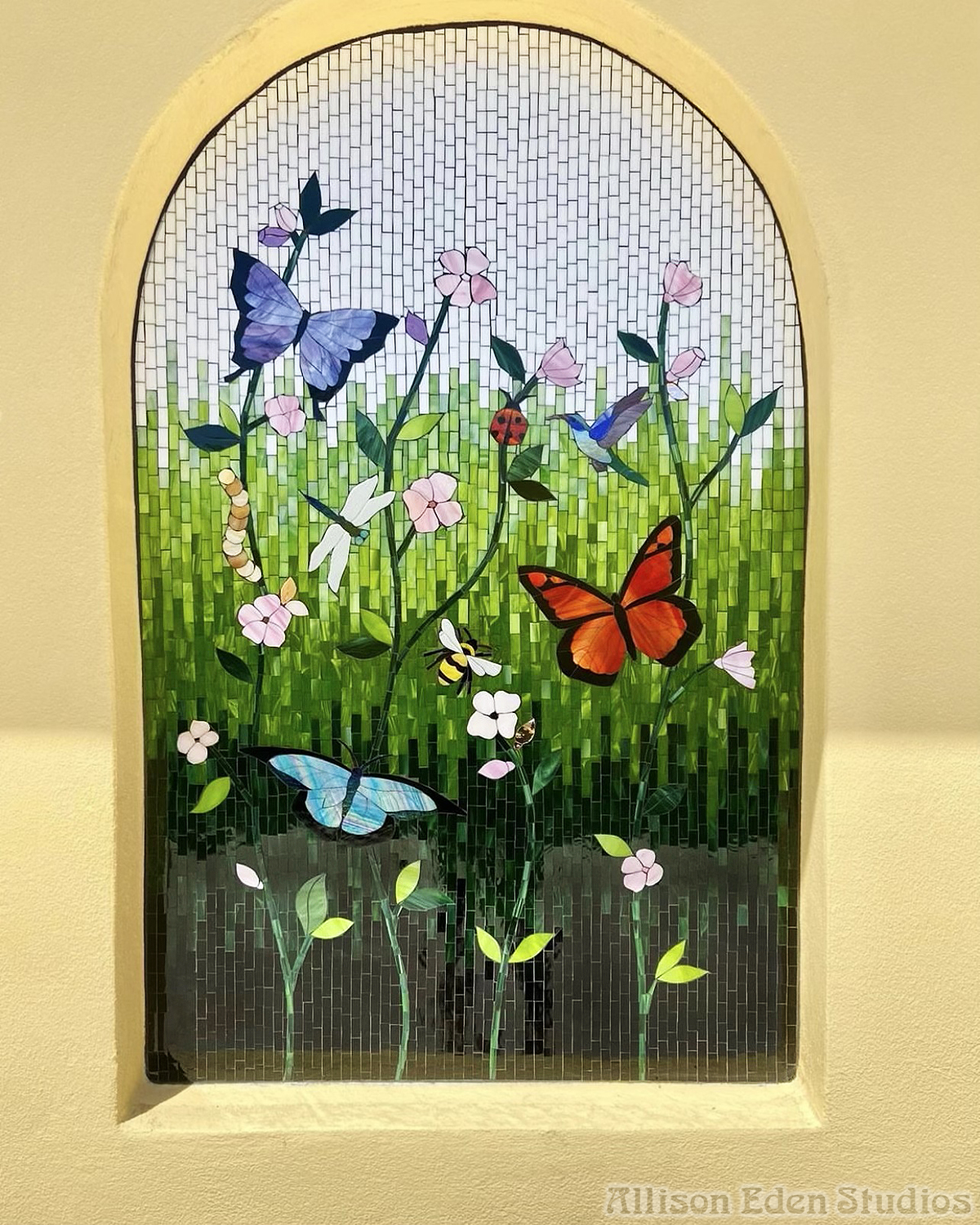 Allison Eden Studios garden floral birds butterflies wm