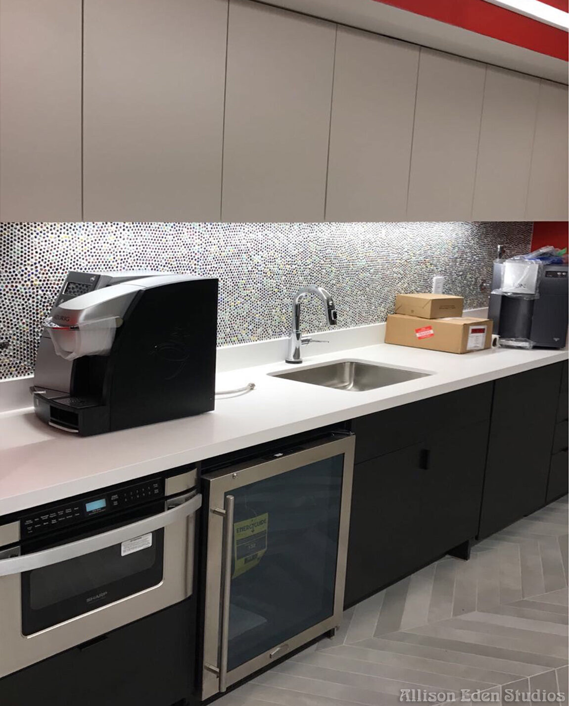 Allison Eden Studios marbles mosaic kitchen backsplash wm