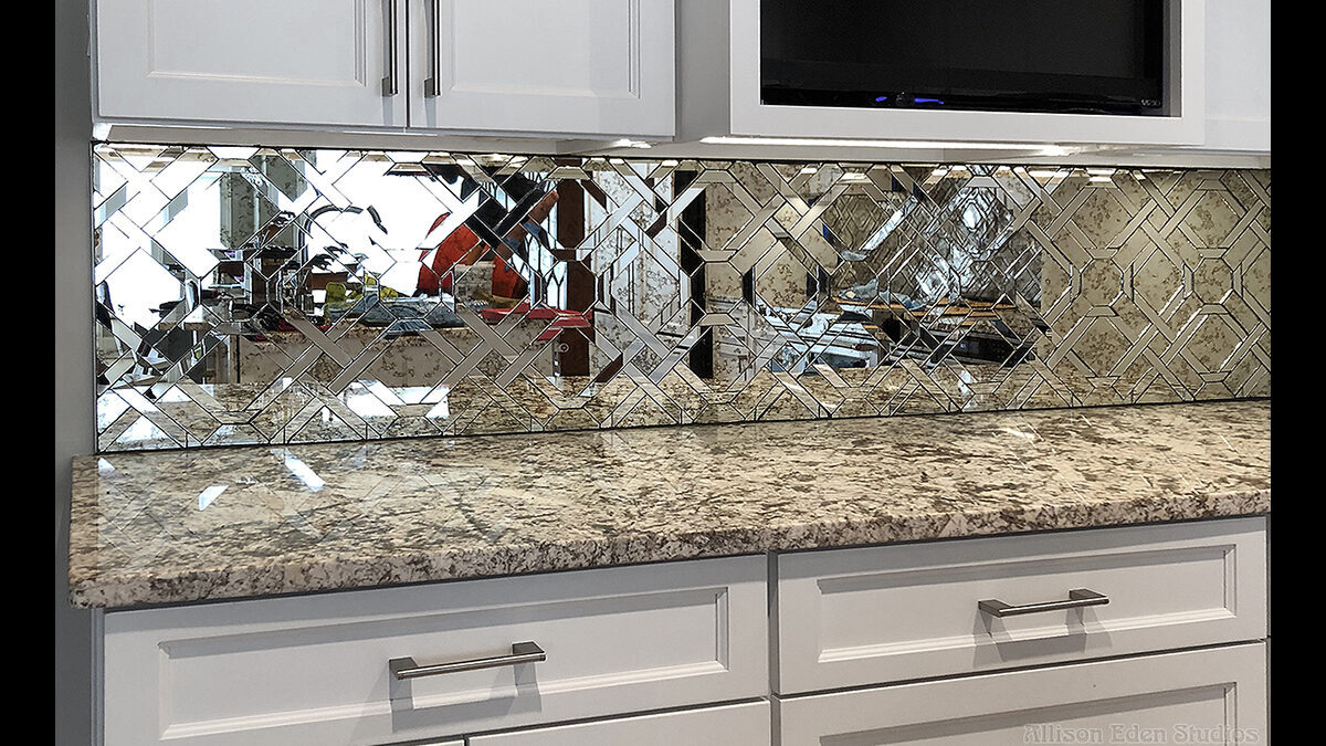 Allison Eden Studios mirror parquet kitchen backsplash Wm T