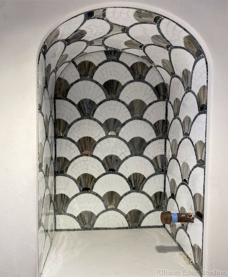 Allison Eden Studios mosaic scallops niche wm