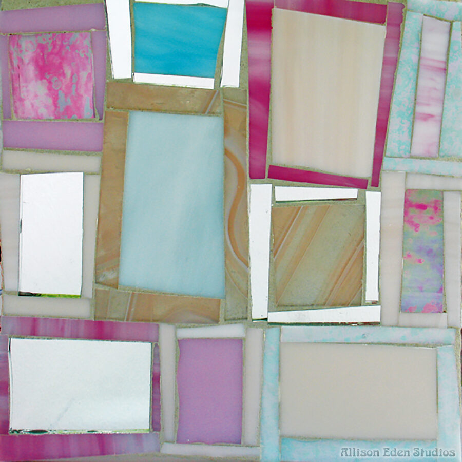Allison Eden Studios pink peach mirror Tiki Blocks wm