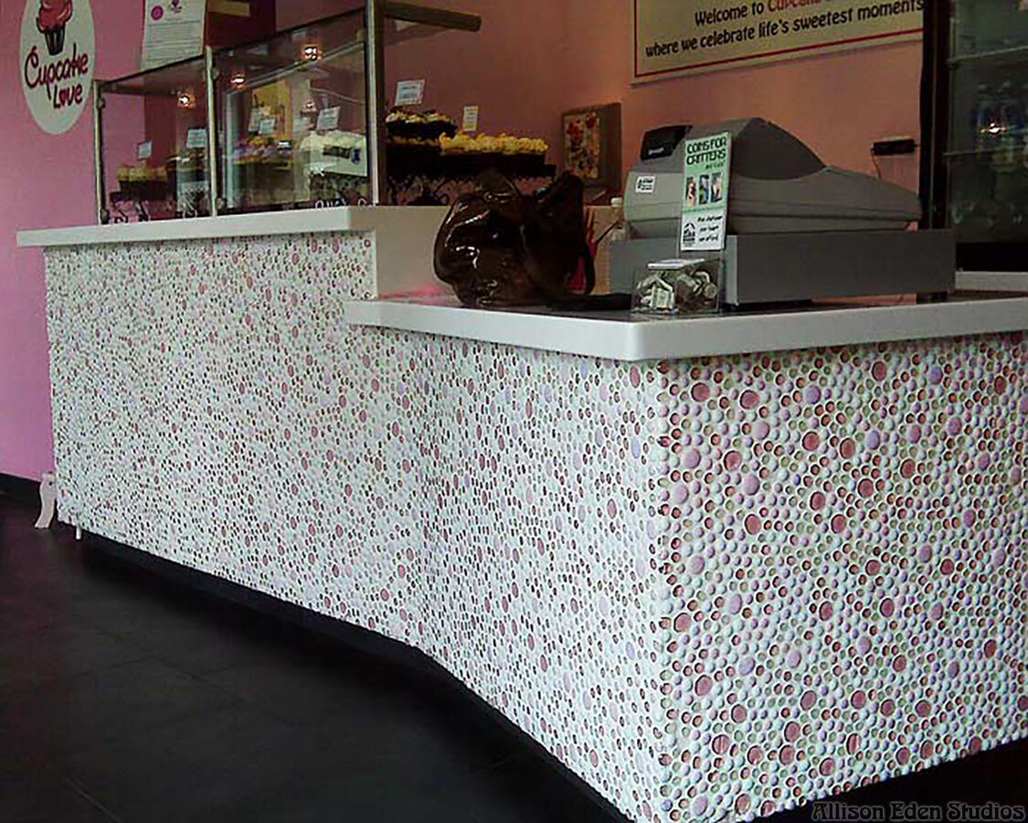 Allison Eden Studios pink white Bubbles Bar front wm
