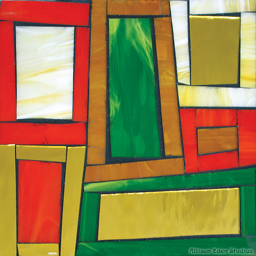 Allison Eden Studios red green gold Tiki Blocks wm