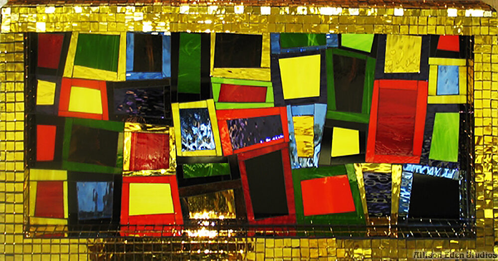 Allison Eden Studios tiki blocks gold frame wm