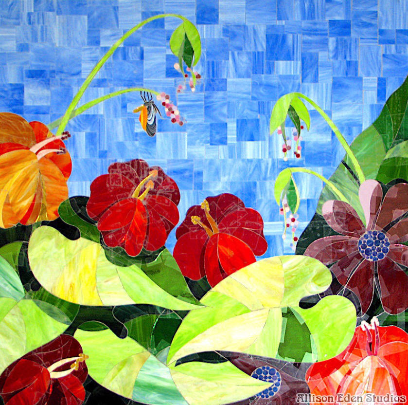 Allison Eden Studios tropical floral 48 X 48 wm