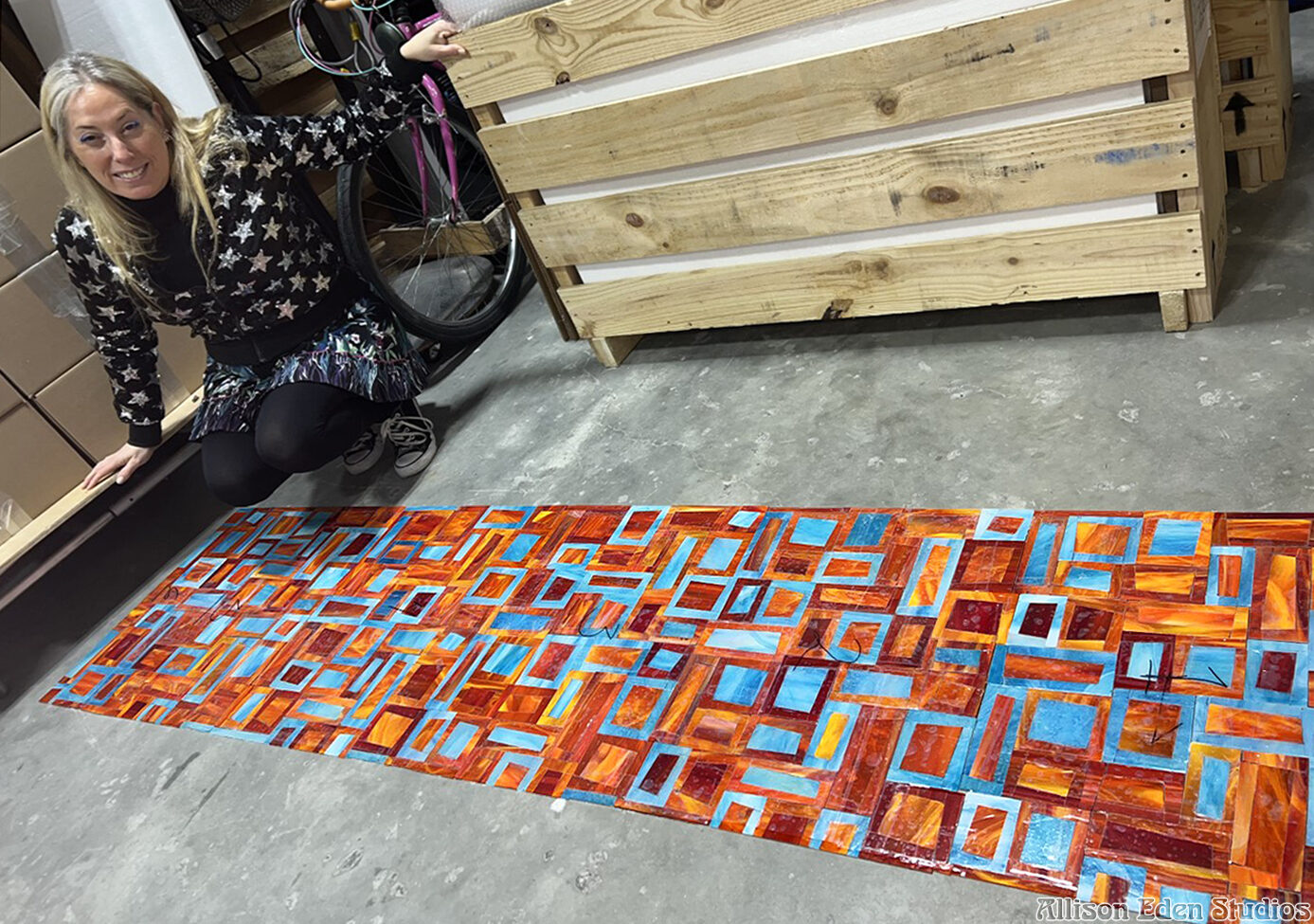 Allison checking Tiki Blocks 2023 wm
