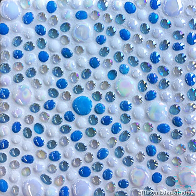 Allisone Eden Studios blue white marbles mosaic tile wm