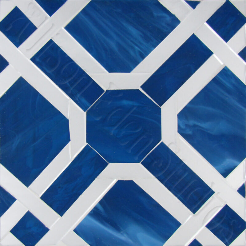 Parquet blueMatte mirror